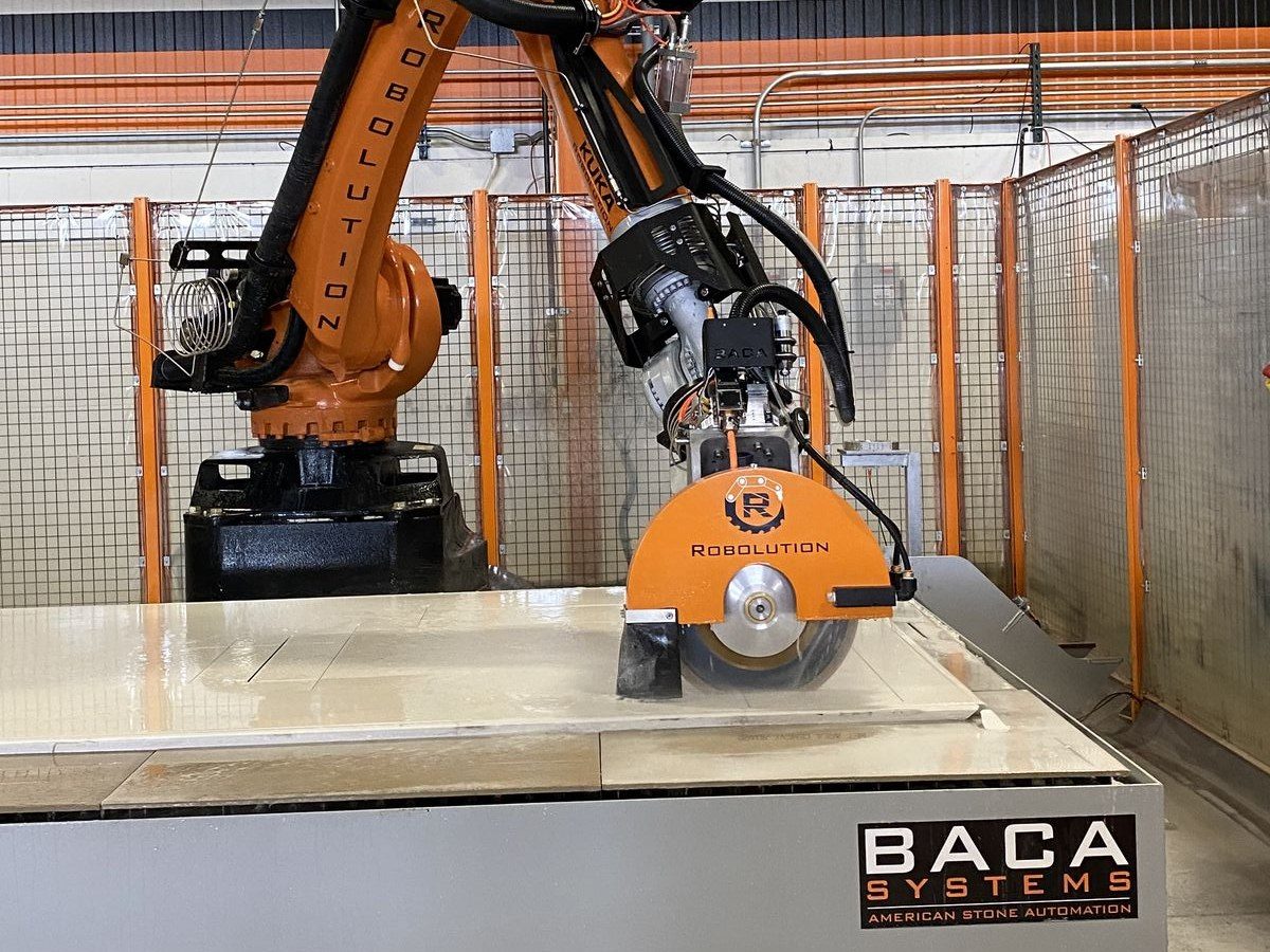 BACA Robo SawJet waterjet fabrication in the CTG shop